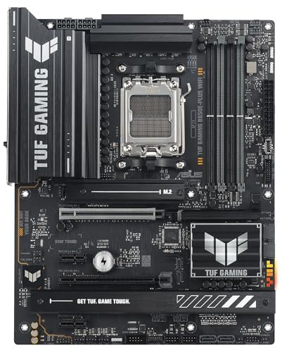 ASUS TUF Gaming B650E-PLUS WIFI Scheda Madre AMD ATX, 12+2+1 Fasi Alimentazione, Slot DDR5, PCIe 5.0, 3 slot M.2, Wi-Fi 6E, Ethernet Realtek 2.5Gb, DisplayPort, HDMI, USB-A da 20Gbps, Aura Sync, Nera