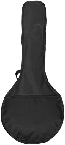 SHINEOFI Mandolin Storage Backpack with Shockproof Padding, Black Oxford Cloth, Adjustable Shoulder Straps and Handles, Unisex Fashion Style for Safe Musical Instrument Transport