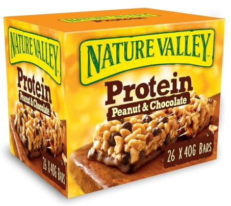 Nature Valley Protein Peanut & Chocolate Gluten Free Cereal Bars 26 x 40g