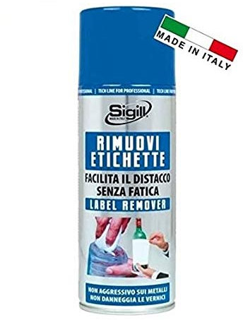RIMUOVI ELIMINA ETICHETTE SPRAY 400ml SIGILL NON AGGRESSIVO SU METALLO VERNICE