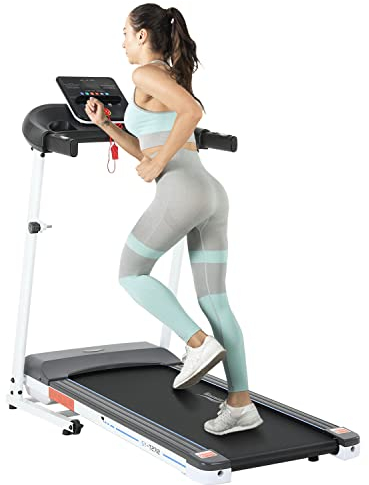 Novonova Laufband für Zuhause klappbar, Laufband faltbares Elektro-Laufband, 880 W leiser Elektromotor, mit LCD-Bildschirm&15 Trainingsprogrammen, SY-T2712