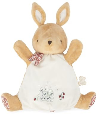 KALOO - Piccole canzoni - Puppetta di coniglio cannella - Peluche pupazzo a mano 24 cm - Gioco di risveglio - Dalla nascita, K210005