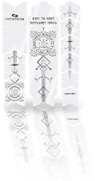 unleazhed Bike Protection BP01 S Frame Runes of Shred Black Glossy|Rahmenschutzfolie für Mountainbikes | Made in Germany | 10 -teiliges Rahmenschutz-Set | extrem reißfest