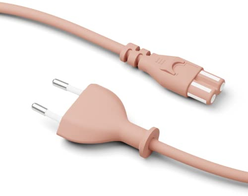 Pedestal Power Cable 7,5m (Rosa) | Stromkabel 2 Polig - TV Kabel Kompatibel mit PlayStation und Xbox | Euro Netzkabel für Kaltgeräte | Kaltgerätekabel Fernsehkabel mit Euro Stecker (Euro 8)