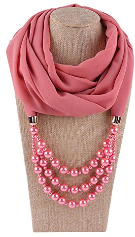 Damhalsband halsduk 180 x 48 cm halsdukar solskydd chiffong halsduk halsdukar smycken hänge smycken huvud hijab nationell stil hängande halsduk franshalsduk med halssmycken hänge halsduk
