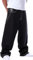BSAT Stickman Vol 2 Baggy Jeans - The F*ck Schwarze Ausgabe - Y2k Hose Für Herren Und Jungen - 100% Baumwolle, Bequem - W34/L34