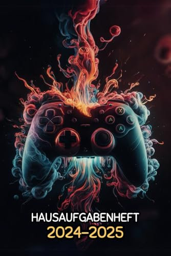 HAUSAUFGABENHEFT: SCHÜLERKALENDER MIT DATUM | GRUNDSCHULE GYMNASIUM TEENAGER JUNGEN MÄDCHEN | GAMER
