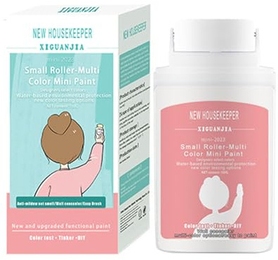 kesurpae Petit rouleau multicolore, brosse respirante et inodore, pour réparation de peinture murale en plastique, rouleaux de peinture au Latex, Blanc
