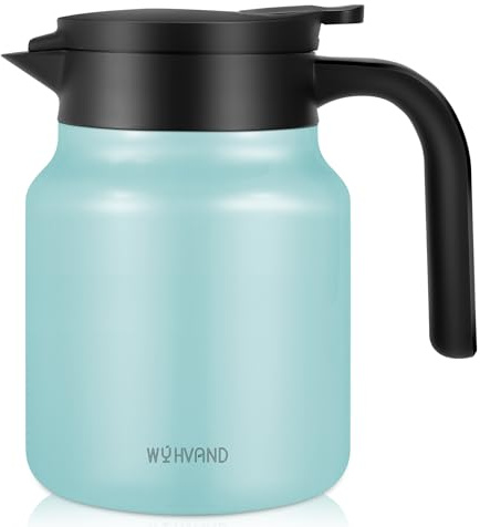 WYHVAND 1L Thermal Coffee Carafe, Stainless Steel Insulated Jug, Blue