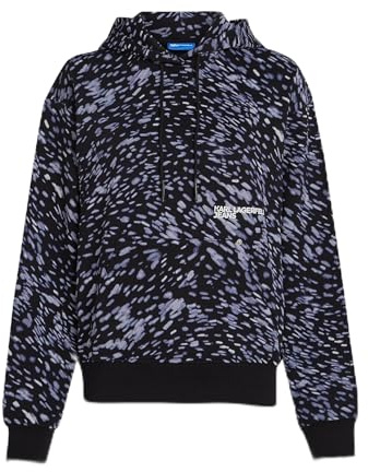 Karl Lagerfeld Jeans Donna Relaxed All Over Print Lights Hoodie Digital Light All Over Print XL