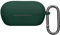 kwmobile Silicone Cover Compatible with Sony WF-C710N - Case Cover Stick-On Skin with Clip - Dark Green