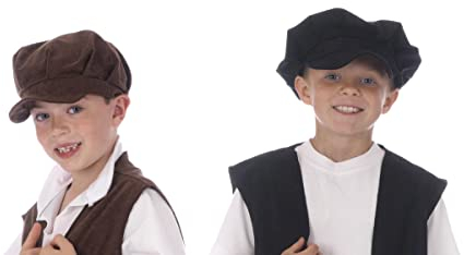 Charlie Crow Braun Viktorianisches Mütze Kostüm für Kinder. Einheitsgröße (3-8 Jahre).