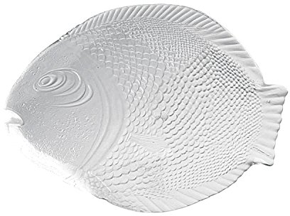 Fischplatte Marine 36x21cm klarglas