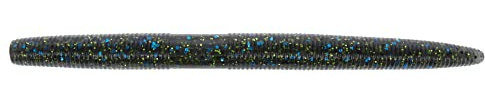 Yamamoto 6 SENKO SMOKE W/BLACK, BLUE & CHARTREUSE FLAKE (5 PACK)