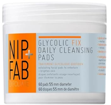 Nip+Fab - Glycolic Fix, Dischetti esfolianti all'acido glicolico per la cura quotidiana del viso (1 x 60 pads)