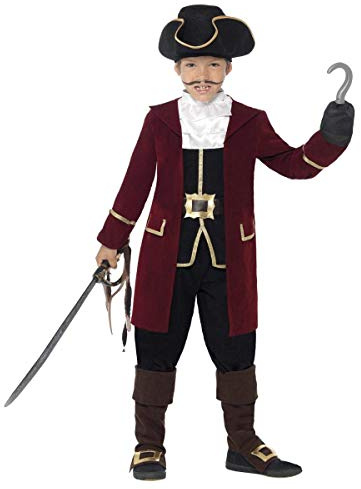 Smiffys Deluxe Pirate Captain Costume, Black Halloween und Karneval