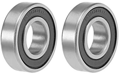 sourcing map 2 Stück Rillenkugellager 10mm x 22mm x 6mm Doppelt versiegelt Chromstahl Z2