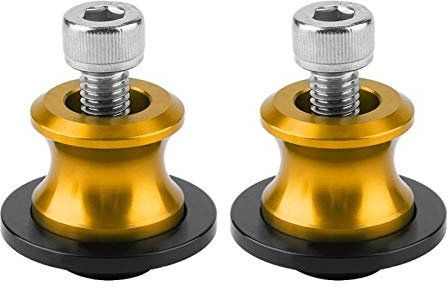 Soporte para Moto, Motocicleta CNC Soporte Trasero Brazo oscilante Deslizadores de Carrete Soporte Basculante Bobinas Aleación de Aluminio Negro Plata Titanio Color Oro Rojo V(Oro)