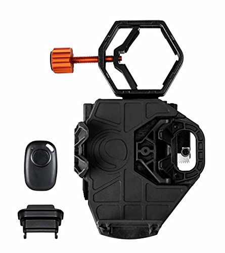 Celestron 81038 NexGo DX Universal Digiscoping and Astroimaging Smartphone Adapter Kit with Bluetooth Remote - Connects Your Smartphone Camera to an Eyepiece to Capture Images and Video, Black
