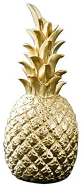 Resin Pineapple Decoration, Household Decorative Pineapple, Fashion Artificial Pineapple, Fake Pineapple Ornament for Living Room DIY Bedroom Nordic Home Decor(Gold,Size:S)