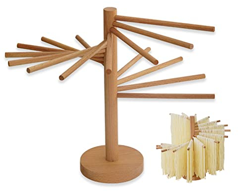 GDWD Secador de pasta de madera con 16 brazos desmontables, para hacer pasta