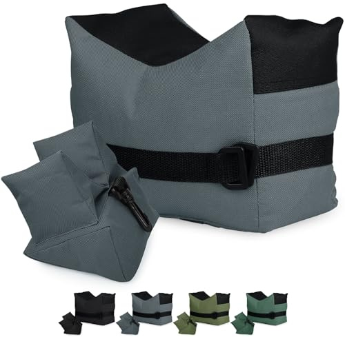 Feyachi Outdoor Shooting Rest Bags Reste Avant et arrière Support Supports de Sac de Sable avec Polyester Construction Durable et résistance à l’Eau pour la Chasse au Fusil