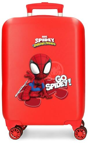 Joumma Marvel Go Spidey Maleta de Cabina Rojo 33x50x20 cms Rígida ABS Cierre de combinación Lateral 28,4L 2 kgs 4 Ruedas Dobles Equipaje Mano