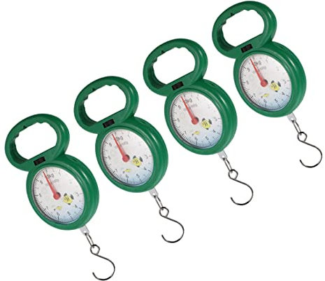 qiqiaollo 4 Stück tragbare Federwaage, Waage, manuelle Waage, hängende Fischwaage, Digitale Lebensmittel- und Gepäckwaage, Hakenwaage, Kunststoff, Kaufhaus, Reisen, Gemüse/89