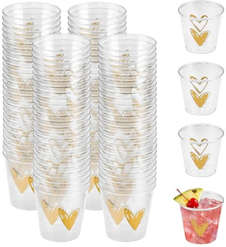 LPAMABA 100 verres à shot en plastique réutilisables de 30 ml pour fêtes, mariages, anniversaires, etc.