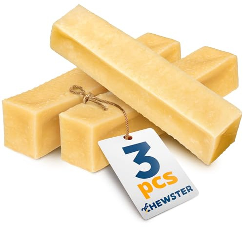 CHEWSTER Os à mâcher au Fromage pour Chien - Snacks à mâcher - Friandises Longue durée fabriquées à partir de Lait Naturel (303 g, Taille L, Lot de 3)