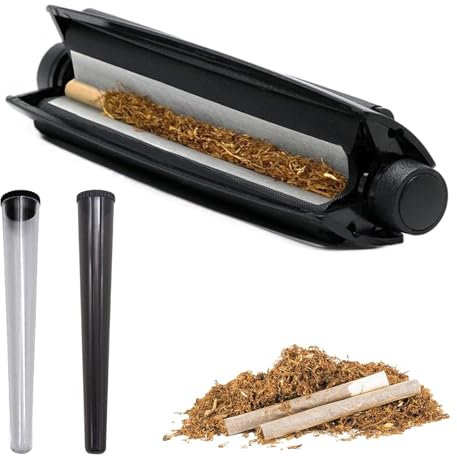 Joint Drehmaschine, Drehmaschine Zigarettenroller, 110 mm Manuelle Zigarettendrehmaschine, Joint Roller Drehmaschine Konisch, Cigarette Machine Drehhilfe, mit 2 Konisch Roller Rolling