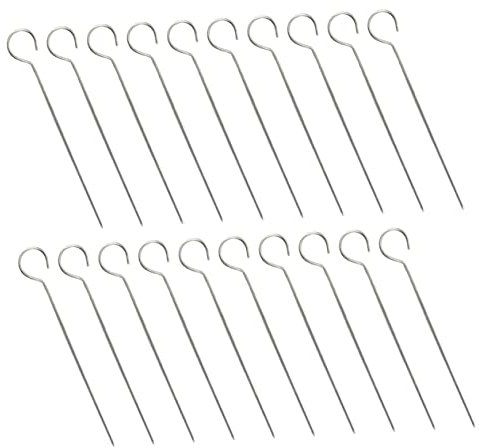 JOINPAYA 20pezzi Spiedini in Per Barbecue Spiedini Per Grigliate Riutilizzabili Bastoncini Per Barbecue Da Per Carne Pollo Gamberetti e Tacchino