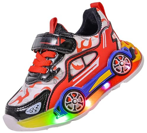 Jasmeko Scarpe Bambino Luminose con Luci, Scarpe Ginnastica per Bimbo Sneaker Sportiva Corsa Atletica