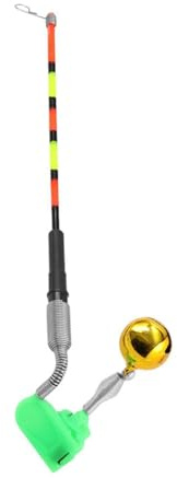 Illkjasfc Canne à pêche avec détecteur de morsures et alarme de nuit avec clip d'installation rapide détachable, indicateurs de morsures de poissons, détecteurs de ligne sensible