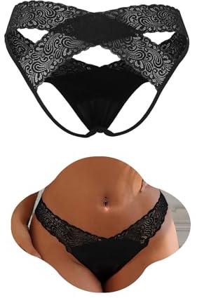 ohyeahlady G String Donna Aperto Taglie Forti Perizoma Seducente Hot Aperto Filo Curvy Slip Sexydonna Hot con Buco Mini Tanga Mutande Brasilian Senza Cuciture Culotte Intimo Biancheria Intima S,Nero
