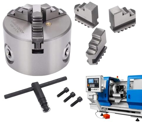 Portabrocas de torno, accesorios de aleación autocentrante de 3 mordazas | Portabrocas de torno de metal de madera de precisión de 80 mm, para grabador de enrutador, centro de mecanizado de impresora