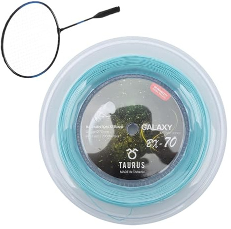 Generisch Rollo de cuerda de bádminton – Cuerda de raqueta de 656 pies de 0,70 mm de alta elasticidad | Alambre de color brillante de repuesto para atletas, profesionales, aficionados, juegos de ocio