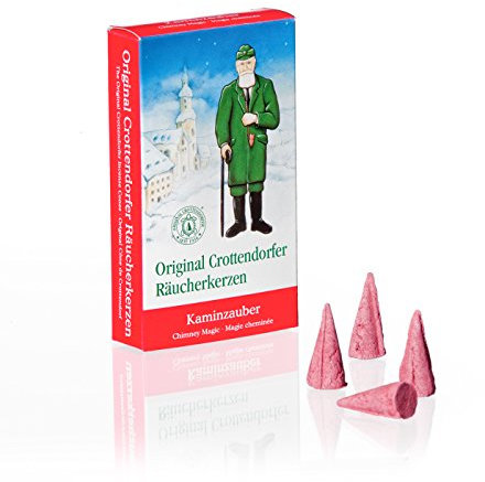Crottendorfer Räucherkerzen - Räucherkerzen/Duftkerze - Kaminzauber - 24 Stück, Größe M - Made in Germany