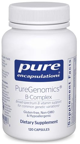 Pure Encapsulations PureGenomics B-Complex - Broad Spectrum B Vitamin Support for Genetic Expression, Cellular Function, Hormone Production & Energy Metabolism* - with Vitamin B12 & B6-120 Capsules