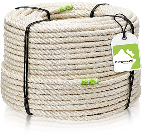 Kratzbaumland Premium-Sisalseil 10 mm, Natur-Sisalseil für Kratzbäume (versch. Längen) (20 Meter)