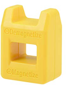 sourcing map Magnetisierer Entmagnetisierer für Schraubendreher Bits Tipps Schraubenzieher Magnetisch Gelb