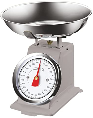 PraTiKo Life Bilancia da Cucina Atlas Colore Grigio, 1 gr 5 Kg Vassoio Acciaio