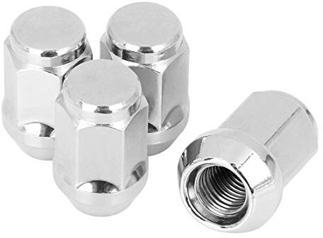 X AUTOHAUX 4 Uds M12x1.5 Cromado Abultada Bellota Rueda Orejeta Tuercas Antirrobo Cono Asiento para Coche