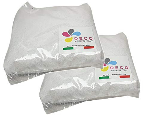 Arena Colorida para decoración 0,3/0,7 mm Paquete de 2 kg (Blanco)