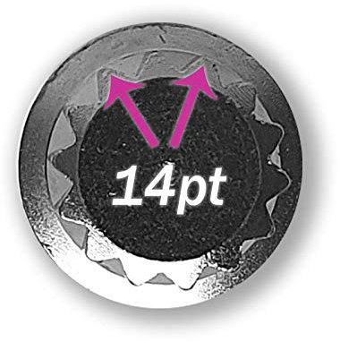 Ersatz-Radmutternschlüssel, Diebstahlschutz, ABC3, 14 Punkte, für VW / Volkswagen