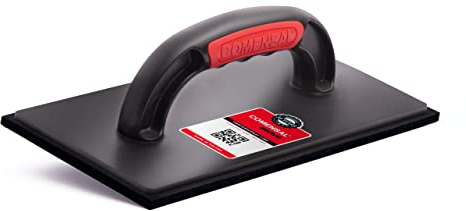 COMENSAL® Reibebrett Kunststoff Fugenkelle - ZELLGUMMI - Putzbrett - Gummi-Glättkelle - Profi Fugbrett für Fliesenleger - Ergonomisch Griff - zum Ausfugen - Made in EU - 280 x 140 mm