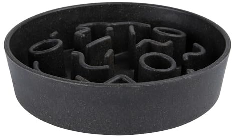 District 70 - Bamboo Dog Slow Feeder - Dark Grey - ø 21 cm