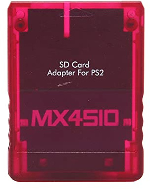 MX4SIO SIO2SD SD-kortadapter för , Spelkonsolens Minneskortläsare, Minneskortadapter för FAT-spelkonsolen, Plug And Play(Röd)