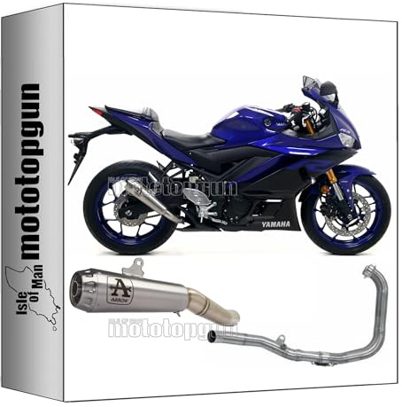 arrow scarico completo + collettore omologato open pro-race nichrom compatibile con yamaha yzf r3 2024 mototopgun