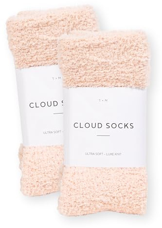 Unboxme Gifts Warm & Cozy Ultra-Luxe Cloud Sock for Women & Men - Super Soft Luxurious Fabric Sleep Socks - Pink, 2 Pairs